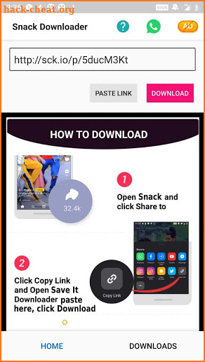 SAVE IT - Snack Video Download without watermark screenshot