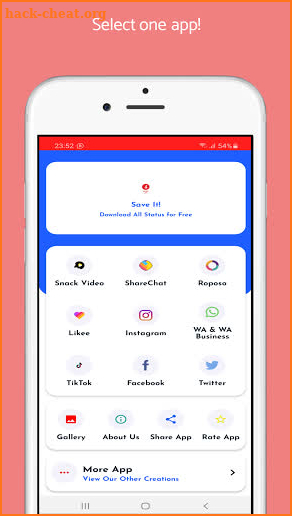 Save It -Whatsapp, IG, TikTok Videos & Pics Saver. screenshot