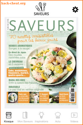 Saveurs magazine screenshot