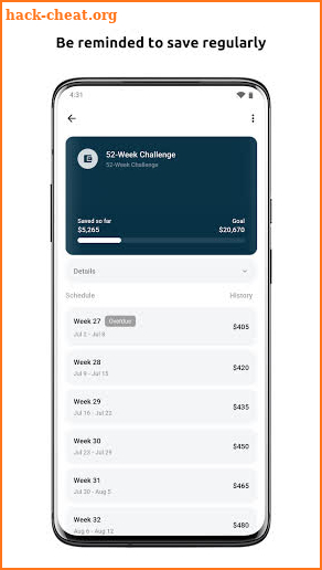 Savings Challenge screenshot