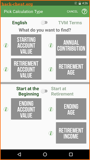 Savings Estimator screenshot