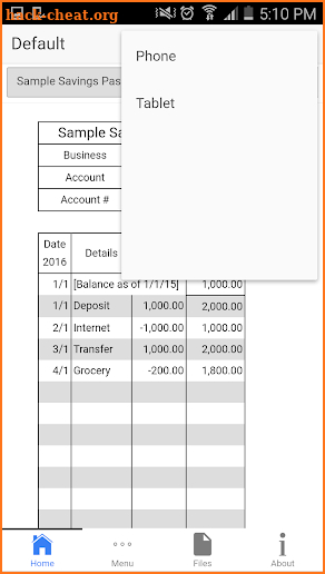 Savings Passbook screenshot