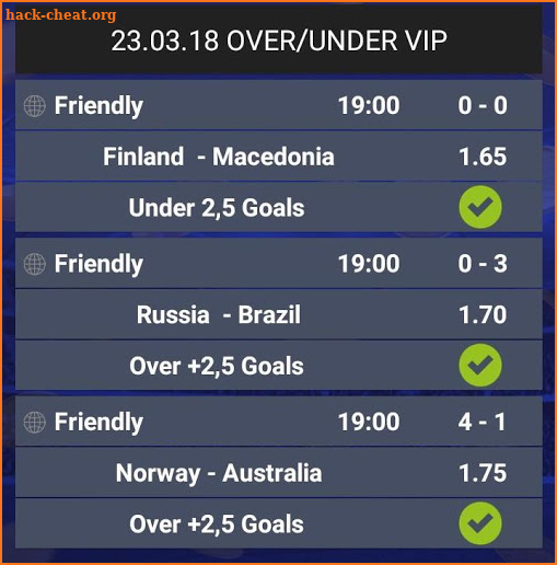 Savior Betting Tips Over / Under VIP screenshot