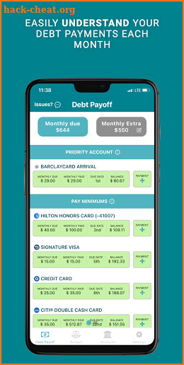 Savvy Debt Payoff Planner screenshot