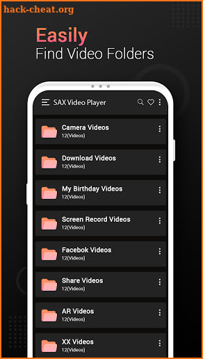 SAX Video Player - Gallery , MP3 Player All Format screenshot