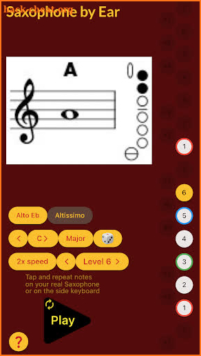 Saxophone by Ear screenshot