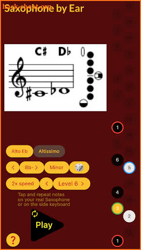 Saxophone by Ear screenshot