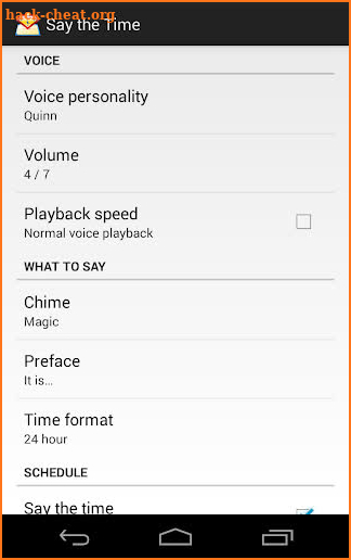 Say the Time - Talking Clock screenshot