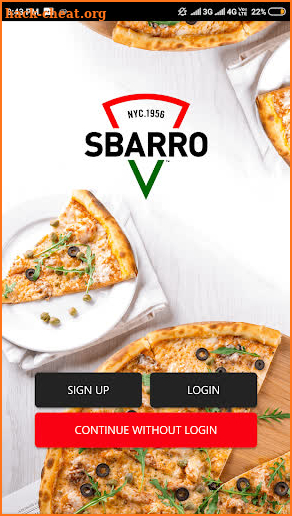 Sbarro Florida screenshot