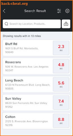 SC Fuels Site Locator screenshot