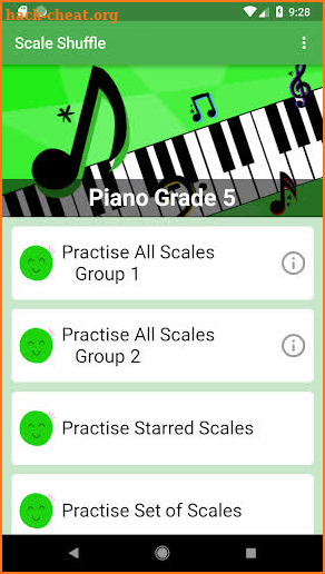 Scale Shuffle ABRSM Piano Scale Flashcards Grade 5 screenshot