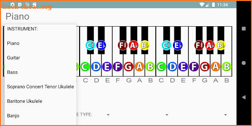 Scalulator: scales & chords for 10 instruments screenshot