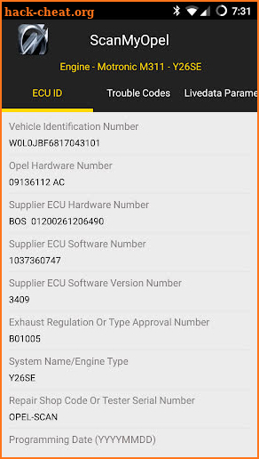 ScanMyOpel screenshot