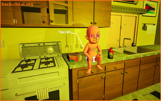 Scary Baby in Dark Yellow House Game Chapter 2021 screenshot