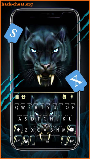 Scary Black Panther Keyboard Theme screenshot