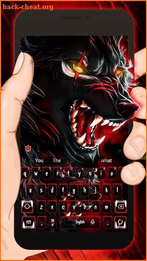 Scary Blood Wolf Keyboard Theme screenshot