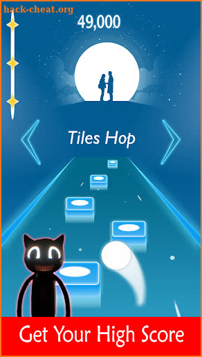 Scary Cartoon cat Hop tiles screenshot