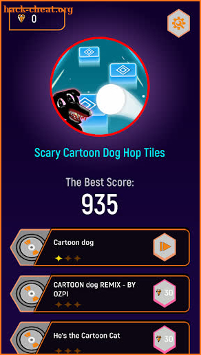 Scary cartoon dog Hop tiles screenshot