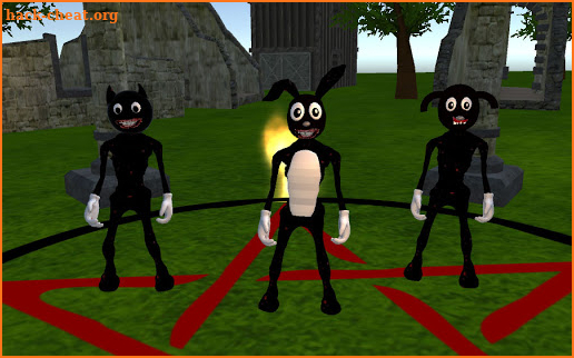 Scary Cartoon Rabbit Angry Cartoon Cat Versus 2 screenshot