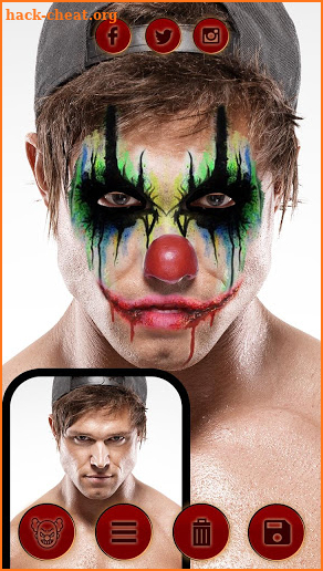 Scary Clown Face Maker - Creepy Photo Effects screenshot