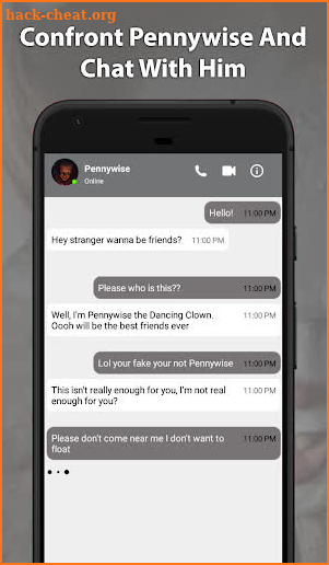 Scary Clown Pennywise Fake Chat And Video Call screenshot