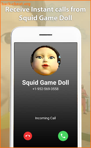 Scary Doll Squid Game Fake Chat And Video Call screenshot