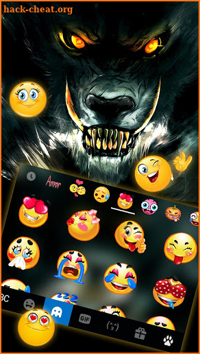 Scary Evil Wolf Keyboard Theme screenshot