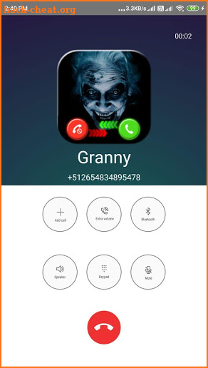 scary granny's video call/chat game prank screenshot