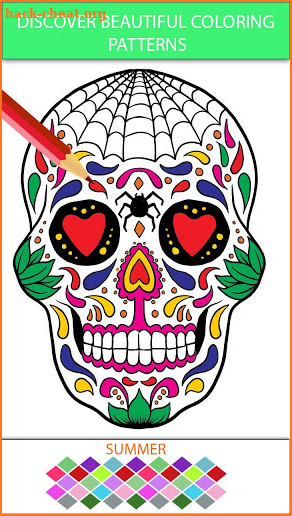 Scary Halloween Coloring Pages - Sugar Skulls screenshot