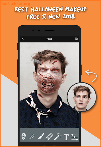 Scary Halloween Makeup Photo Editor screenshot