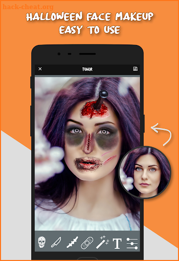 Scary Halloween Makeup Photo Editor screenshot