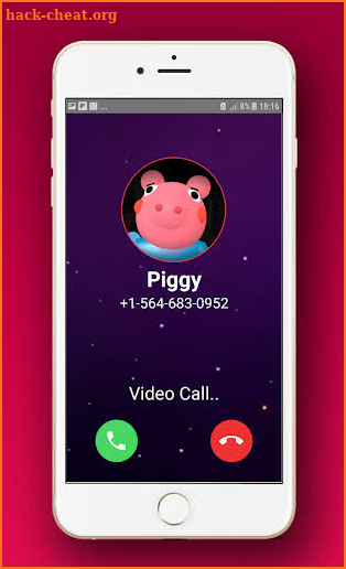 scary piggy roblx fake video call & chat simulator screenshot