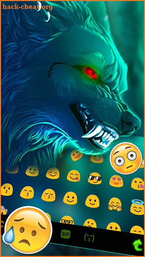 Scary Wild Wolf Keyboard Theme screenshot