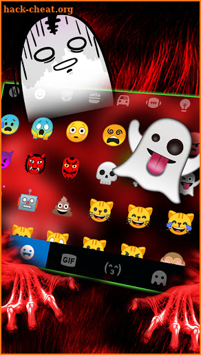 Scary Zombie Skull Keyboard Background screenshot