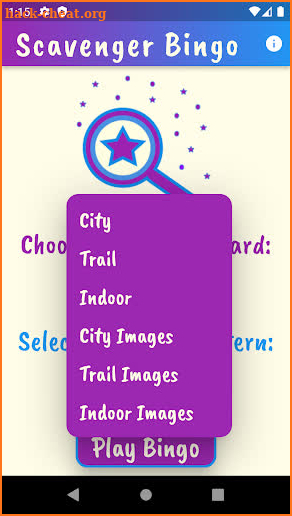 Scavenger Hunt Bingo screenshot