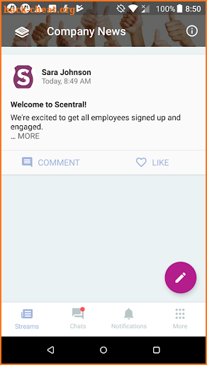 Scentral screenshot