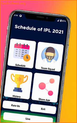 Schedule for IPL 2021 screenshot