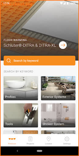 Schluter®-APP screenshot