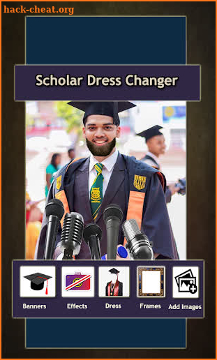 scholar dress photo editor screenshot