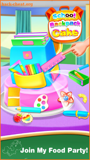 School Backpack Cake Maker-Lunch Hour Girly Game screenshot