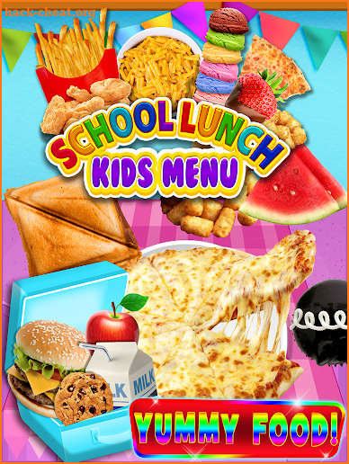 School Lunch Food - Kids Menu Pizza & Ice Cream screenshot