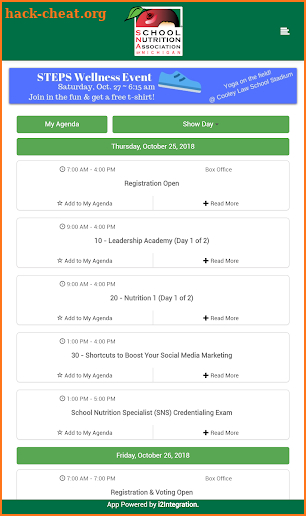 School Nutrition Association of Michigan screenshot