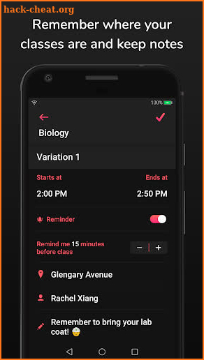 School Timetable - Class, University Plan Schedule screenshot