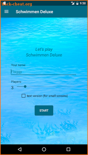 Schwimmen Deluxe (card game) screenshot