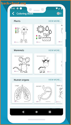 science coloring book screenshot