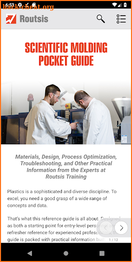 Scientific Molding Pocket Guide screenshot