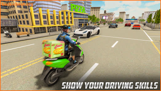 Scooty Bike Pizza Delivery Girl Simulator screenshot