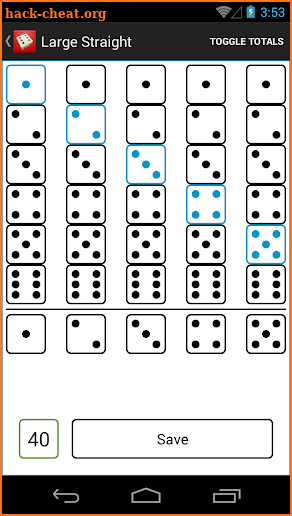 Score Form for Yahtzee screenshot