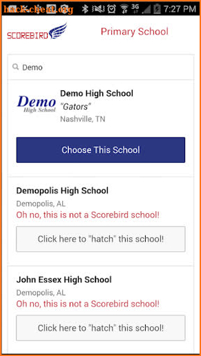 Scorebird screenshot