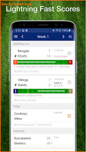 Scores App: Football Live Plays, Stats 2021 Season screenshot